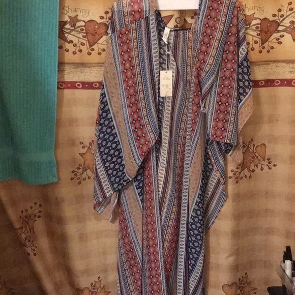 I love Other - Net women’s new long kimono size large